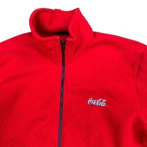 VINTAGE 1974 Coca Cola Fleece Jacket Marv Holland XL